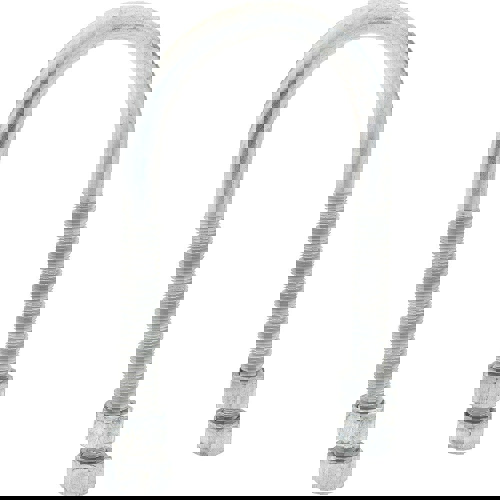 Round U-Bolt: Without Mount Plate, 3/8-16 UNC, 2-1/2